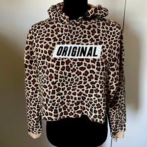 Cropped Leopard Hoodie
